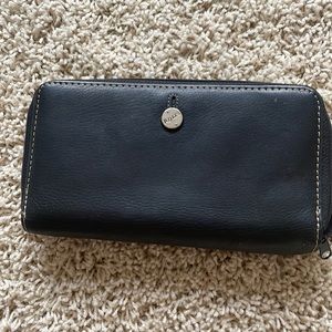 Rolfs, black genuine leather wallet
